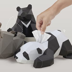 紙模型.面紙盒|萌熊
