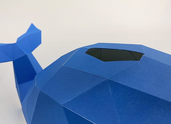 紙模型面紙盒-收邊-鯨魚