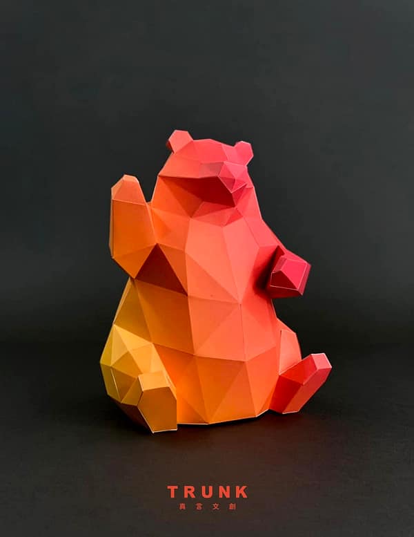 漸層小熊-紅黃-產品照