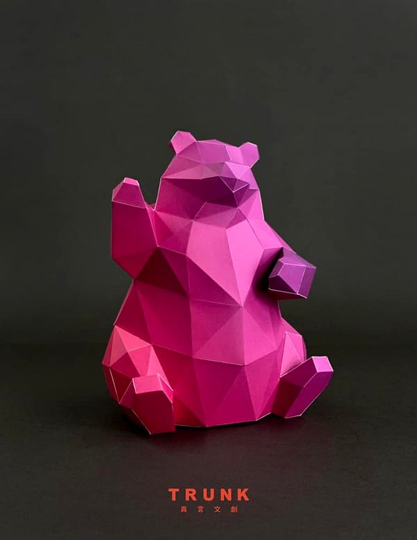 漸層小熊-紫紅-產品照